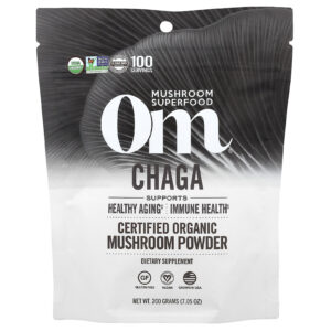 Om Mushrooms Chaga Mistura em Pó de Cogumelos Orgânicos Certificados 200 g (705 oz)