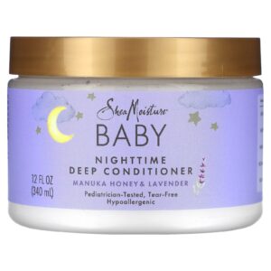 SheaMoisture Bebê Condicionador Profundo Noturno Mel de Manuka e Lavanda 340 ml (12 fl oz)