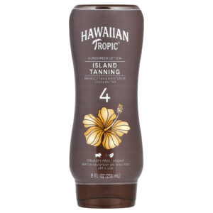 Hawaiian Tropic Island Tanning Loção de Protetor Solar Manteiga de Cacau FPS 4 236 ml (8 fl oz)