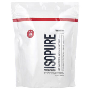 Isopure Proteína em Pó Low Carb Morango 454 g (1 lb)