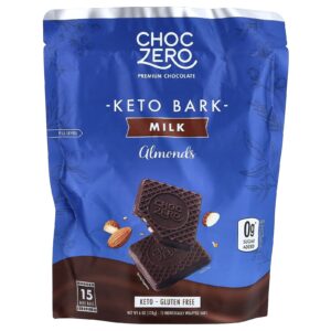 ChocZero Casca Cetogênica Chocolate ao Leite Amêndoa 15 MiniBarras 170 g (6 oz)