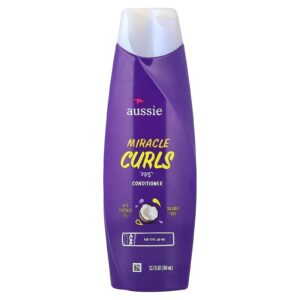 Aussie Miracle Curls Condicionador com Óleo de Coco 360 ml (121 fl oz)
