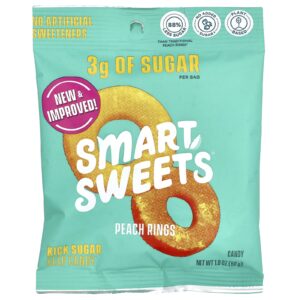 SmartSweets Anéis de Pêssego Pêssego 50 g (18 oz)