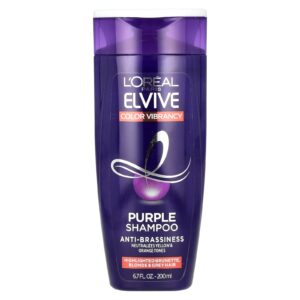 LOréal Elvive Cor Vibrante Shampoo Roxo Morena Iluminada Cabelos Loiros e Grisalhos 200 ml (67 fl oz)