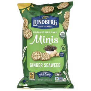 Lundberg Minis de Bolo de Arroz Orgânico Alga de Gengibre 142 g (5 oz)