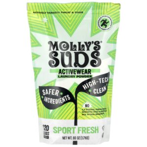 Mollys Suds Sabonete em Pó para Roupas Active Sport Fresh 17 kg (60 oz)