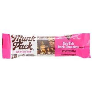 Munk Pack Barra de Nozes e Sementes Chocolate Amargo com Sal Marinho 35 g (123 oz)