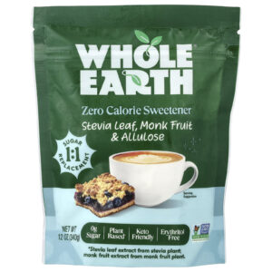 Whole Earth Folha de Estévia Fruta-dos-Monges e Allulose 340 g (12 oz)
