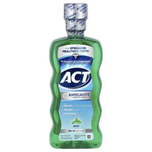 ACT Enxaguante Bucal Anticáries com Fluoreto Sem Álcool Menta 532 ml (18 fl oz)