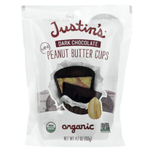 Justins Nut Butter Tortinhas de Manteiga de Amendoim Orgânicas Chocolate Amargo 133 g (47 oz)
