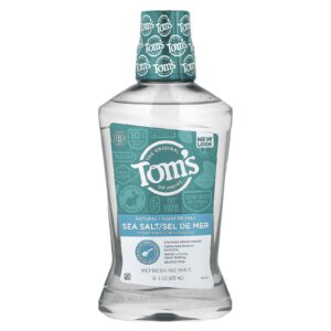 Toms of Maine Sal Marinho Enxaguante bucal Sem Fluoreto Hortelã Refrescante 473 ml (16 fl oz)