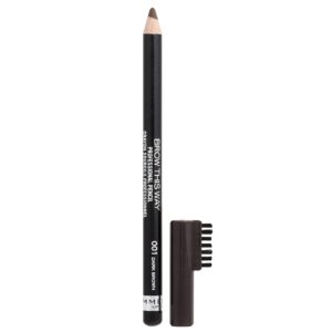 Rimmel London Brow This Way Lápis para Sobrancelhas Profissional 001 Marrom Escuro 14 g (005 oz)