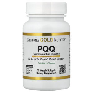 California Gold Nutrition PQQ 20 mg 30 Cápsulas Softgel Vegetais