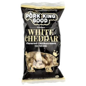 Pork King Good Chicharrones Saborizados Cheddar Branco 495 g (175 oz)