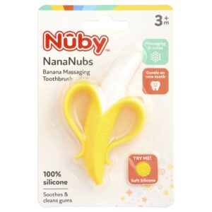 Nuby NanaNubs Escova de Dentes Massageadora com Banana A Partir de 3 Meses 1 Escova