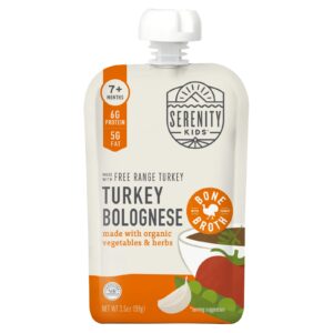 Serenity Kids Bolonhesa de Peru com Vegetais e Ervas Orgânicas Mais de 7 Meses 99 g (35 oz)