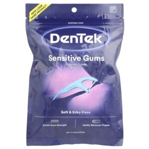 DenTek Comfort Clean® Hastes de Fio Dental para Gengivas Sensíveis 150 Hastes de Fio Dental