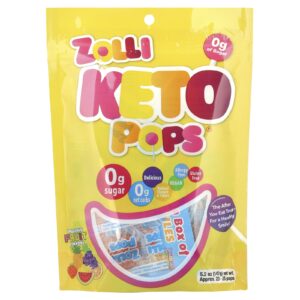 Zollipops Keto Pops® Frutas Aprox. 23 a 25 Pirulitos 147 g (52 oz)