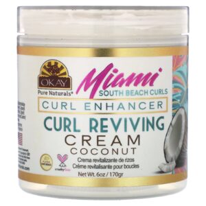 Okay Pure Naturals Cachos Intensificador de Cachos de Miami South Beach Creme Revitalizador de Cachos 170 g (6 oz)