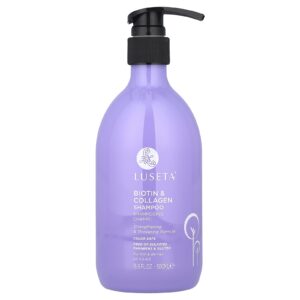 Luseta Beauty Shampoo de Biotina e Colágeno Para Cabelos Finos e Secos 500 ml (169 fl oz)