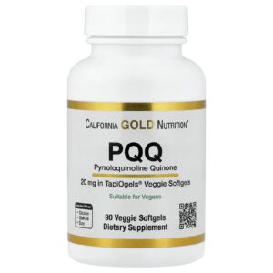 California Gold Nutrition PQQ 20 mg 90 Cápsulas Softgel Vegetais