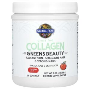 Garden of Life Colágeno de Gado Criado no Pasto Greens Beauty Maçã 266 g (938 oz)