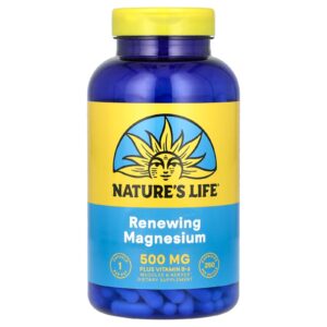 Natures Life Magnésio Renovador 500 mg 250 Cápsulas