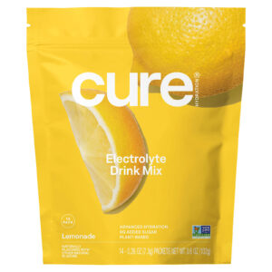 Cure Hydration Mistura de Eletrólitos para Hidratação Limonada 14 Embalagens 73 g (026 oz) Cada