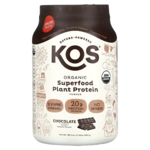 KOS Proteína Vegetal Orgânica em Pó Chocolate 1.092 g (24 lbs)