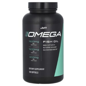 JYM Supplement Science Óleo de Peixe Ômega 120 Cápsulas Softgel (1.300 mg por Cápsula Softgel)
