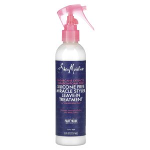 SheaMoisture Tratamento Leave-In Miracle Styler sem Silício Extrato de Cana-de-Açúcar e Semente de Meadowfoam 237 ml (8 fl oz)