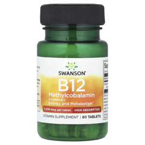 Swanson Vitamina B12 Mecobalamina 5.000 mcg 60 Comprimidos