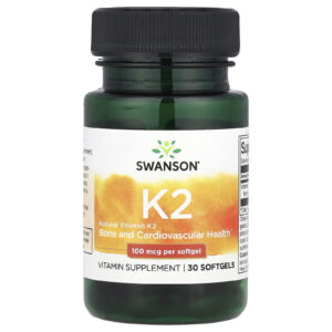 Swanson Vitamina Natural K2 100 mcg 30 Cápsulas Softgel