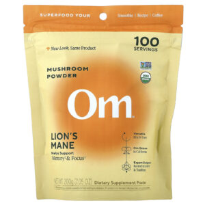 Om Mushrooms Mushroom Powder Juba-de-leão 200 g (705 oz)