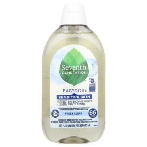 Seventh Generation Easydose Detergente para a Roupa Ultra Concentrado Grátis e Transparente 66 cargas 683 ml (231 fl oz)
