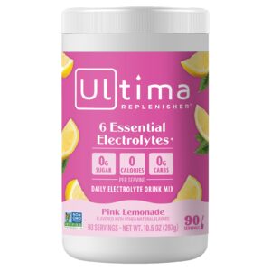 Ultima Replenisher Mistura de Eletrólitos Limonada Rosa 270 g (95 oz)