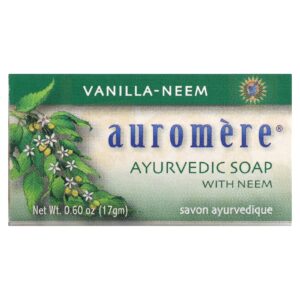Auromere Sabonete Ayurvédico em Barra com Neem Baunilha-Neem 17 g (06 oz)