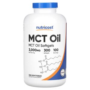 Nutricost Óleo TCM 300 Cápsulas Softgel (1.000 mg por Cápsula Softgel)