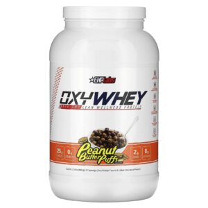 EHPlabs OxyWhey Proteína Magra de Bem-Estar Pedaços de Manteiga de Amendoim 983 g (216 lb)