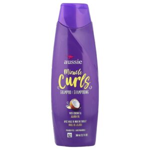 Aussie Cachos Milagrosos Shampoo com Óleo de Jojoba Australiano e Coco 360 ml (121 fl oz)