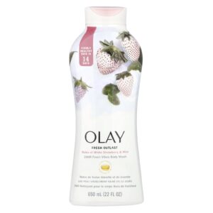 Olay Sabonete Líquido Fresh Outlast Morango Branco e Menta 650 ml (22 fl oz)