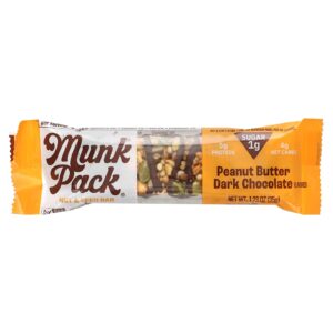 Munk Pack Barra de Nozes e Sementes Manteiga de Amendoim e Chocolate Amargo 35 g (123 oz)