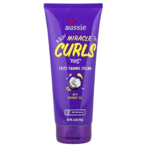 Aussie Miracle Curls Creme para Controlar o Frizz com Óleo de Coco 193 g (68 oz)