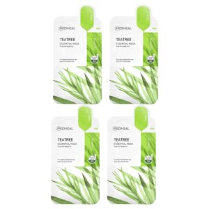 MEDIHEAL Melaleuca Máscara Essencial de Beleza 4 Folhas 24 ml (081 fl oz) Cada