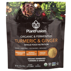 PlantFusion Cúrcuma e Gengibre Orgânicos e Fermentados 135 g (476 oz)