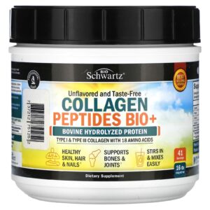 BioSchwartz Peptídeos de Colágeno Bio + Sem Sabor 454 g (16 oz)