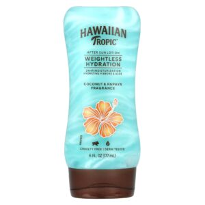 Hawaiian Tropic Loção Pós-Sol Hidratação Leve Coco e Mamão 177 ml (6 fl oz)