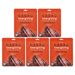 Petitfee Cacao Energizante Máscara de Beleza Facial de Hidrogel Pacote com 5 32 g (112 oz) Cada