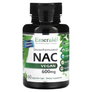 Emerald Laboratories NAC Vegano 600 mg 60 Cápsulas Vegetais