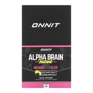 Onnit Alpha BRAIN® Instant Limonada de Amora 30 Embalagens 46 g (016 oz) Cada
